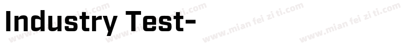 Industry Test字体转换